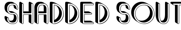 Shadded South font preview